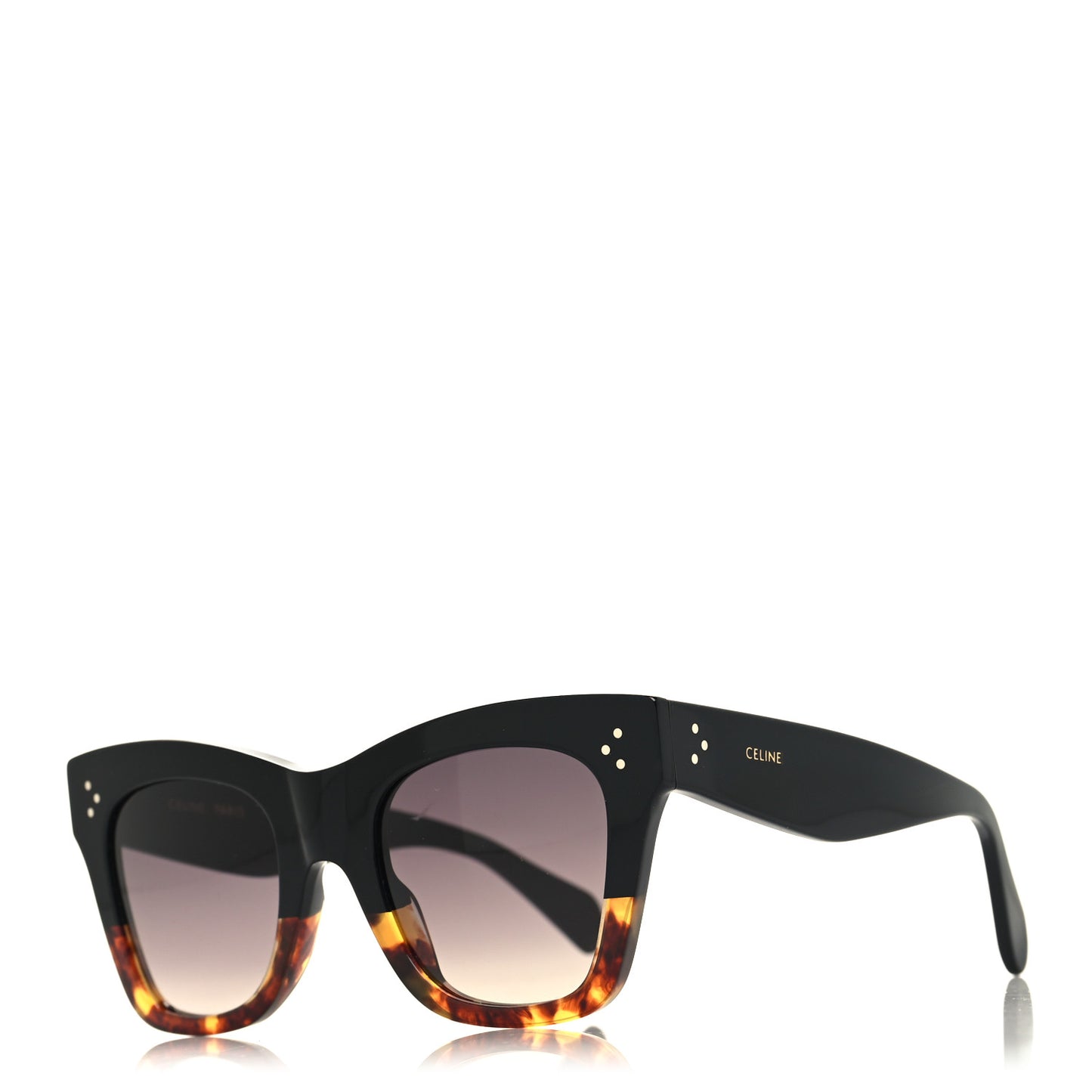 Acetate Polarized Cat Eye Sunglasses CL4004IN Havana Black