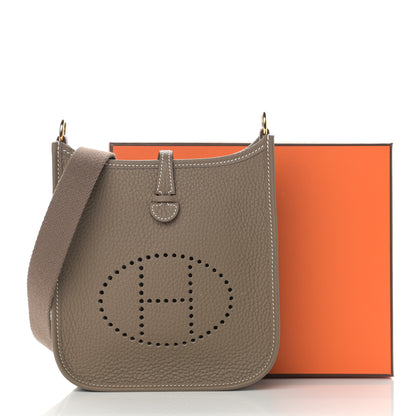 Hermes Taurillon Clemence Evelyne TPM Etoupe 12 of 12