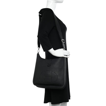 Hermes Taurillon Clemence Evelyne III PM Black 2 of 10