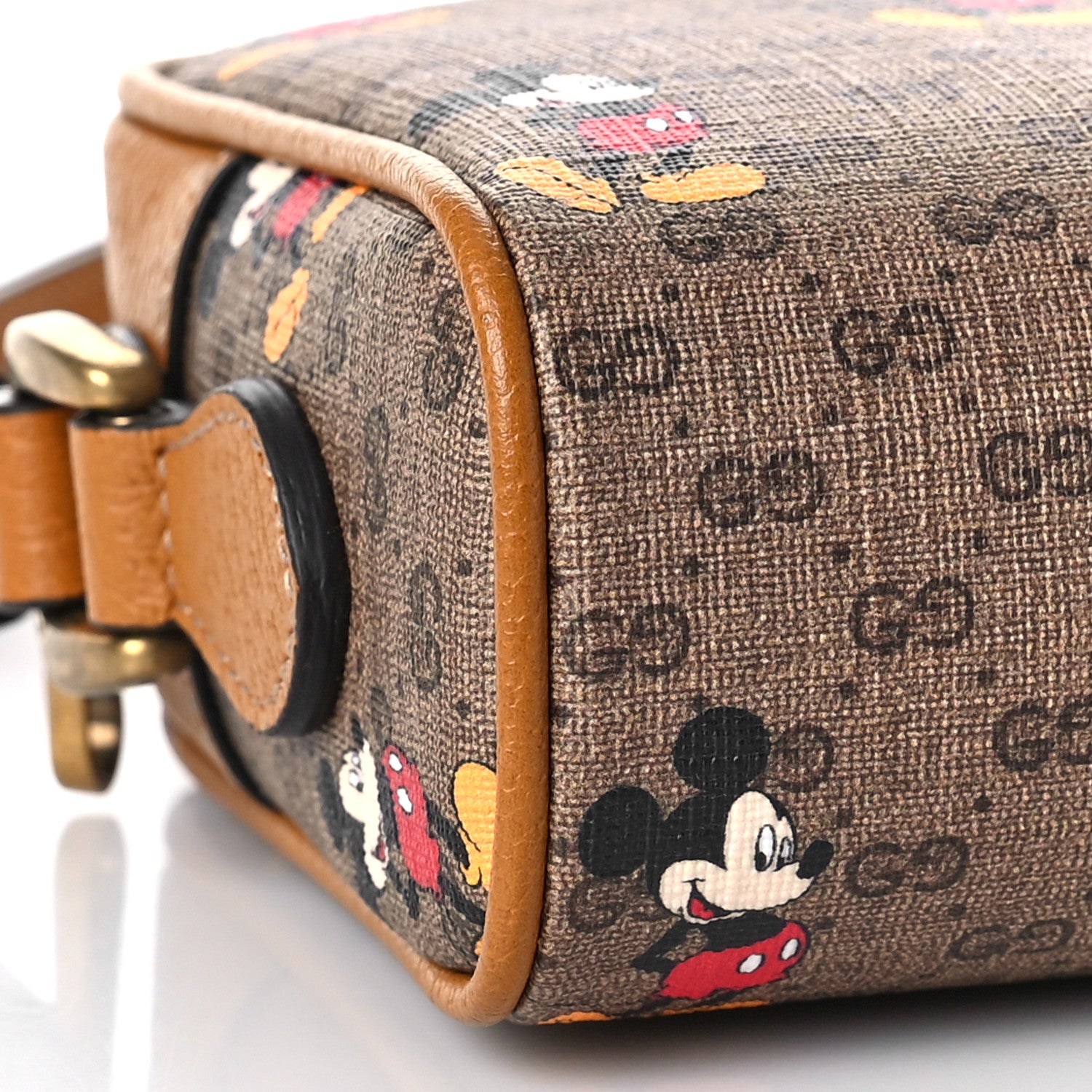 Gucci X DISNEY Mini Vintage GG Supreme Monogram Mickey Mouse Shoulder Bag Beige Vintage Sun Oil 8 of 9