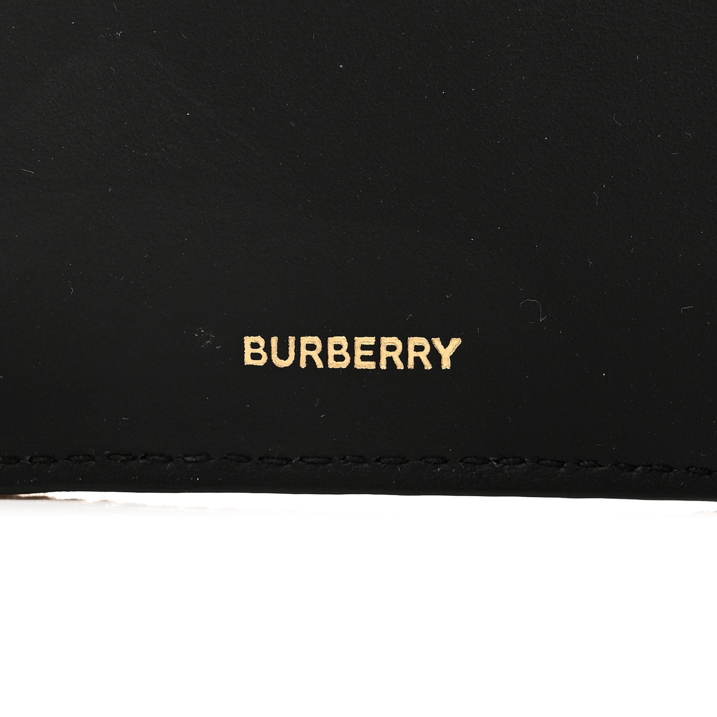 Grainy Calfskin Vintage Check Small Envelope Wallet Black