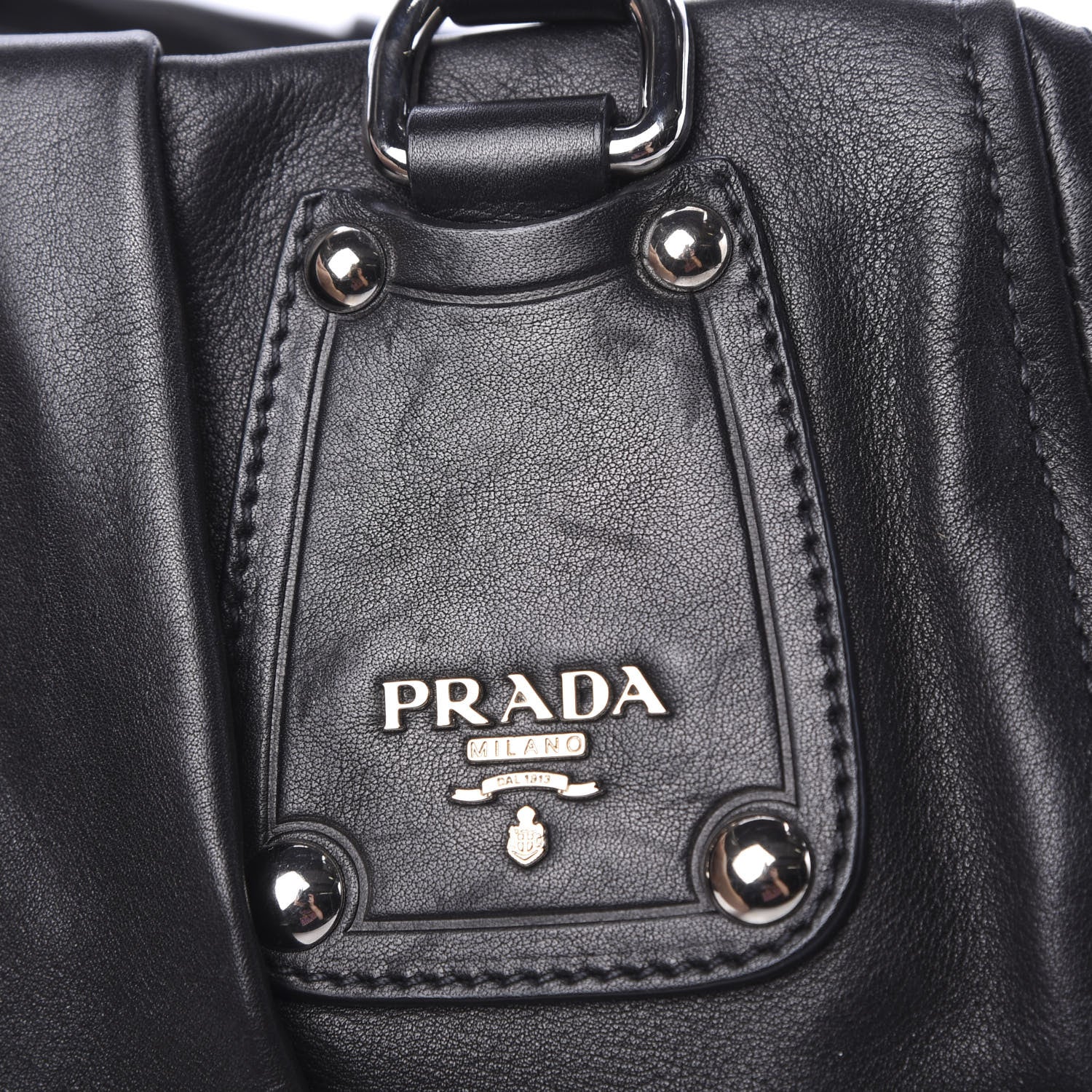 Prada Soft Calf Shoulder Bag Black 12 of 12