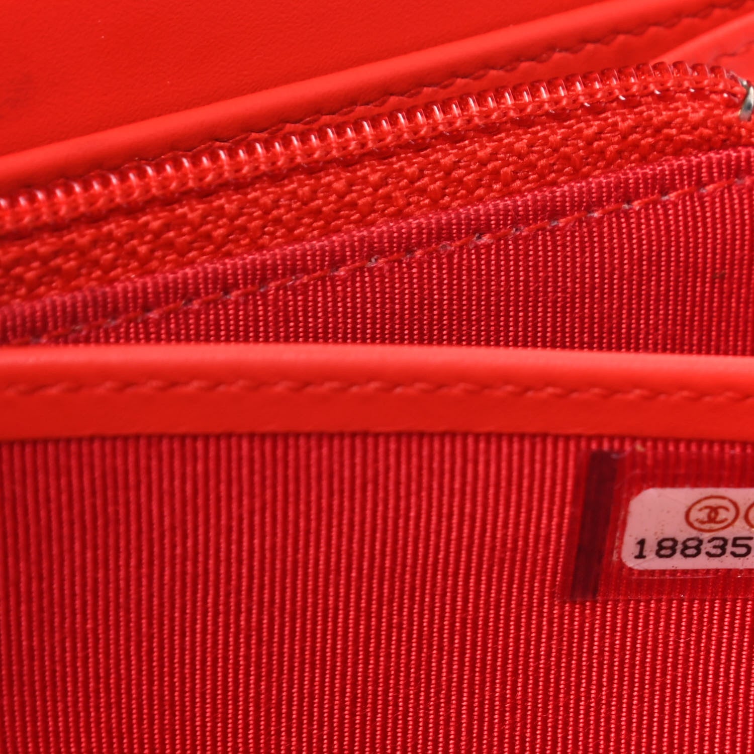 Chanel Patent Quilted Zip Wallet Red 7 of 11