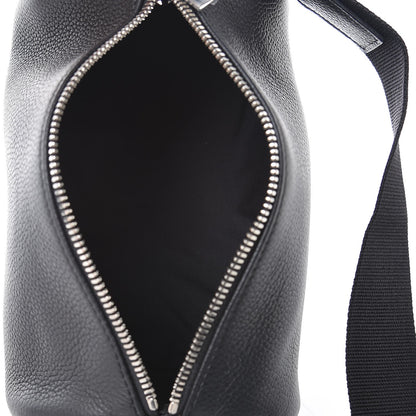 Christian Dior HOMME Grained Calfskin Mens Roller Pouch Black 5 of 7