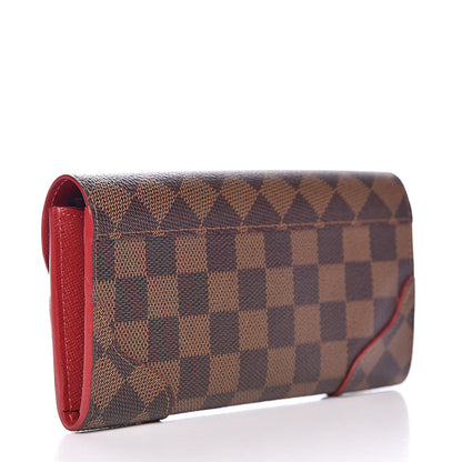 Louis Vuitton Damier Ebene Caissa Wallet Cherry 3 of 9