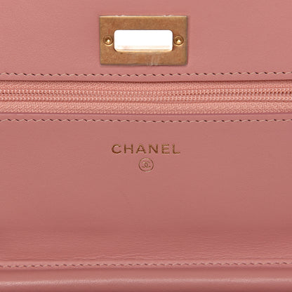 Chanel Calfskin Quilted Reissue Wallet On Chain WOC Pink 5 of 12