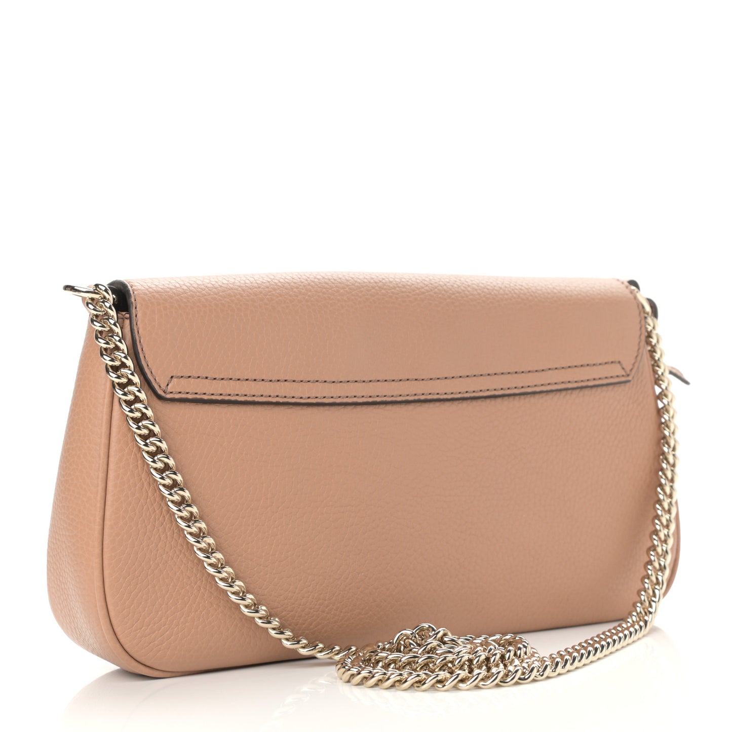 Pebbled Calfskin Medium Soho Flap Crossbody Camelia