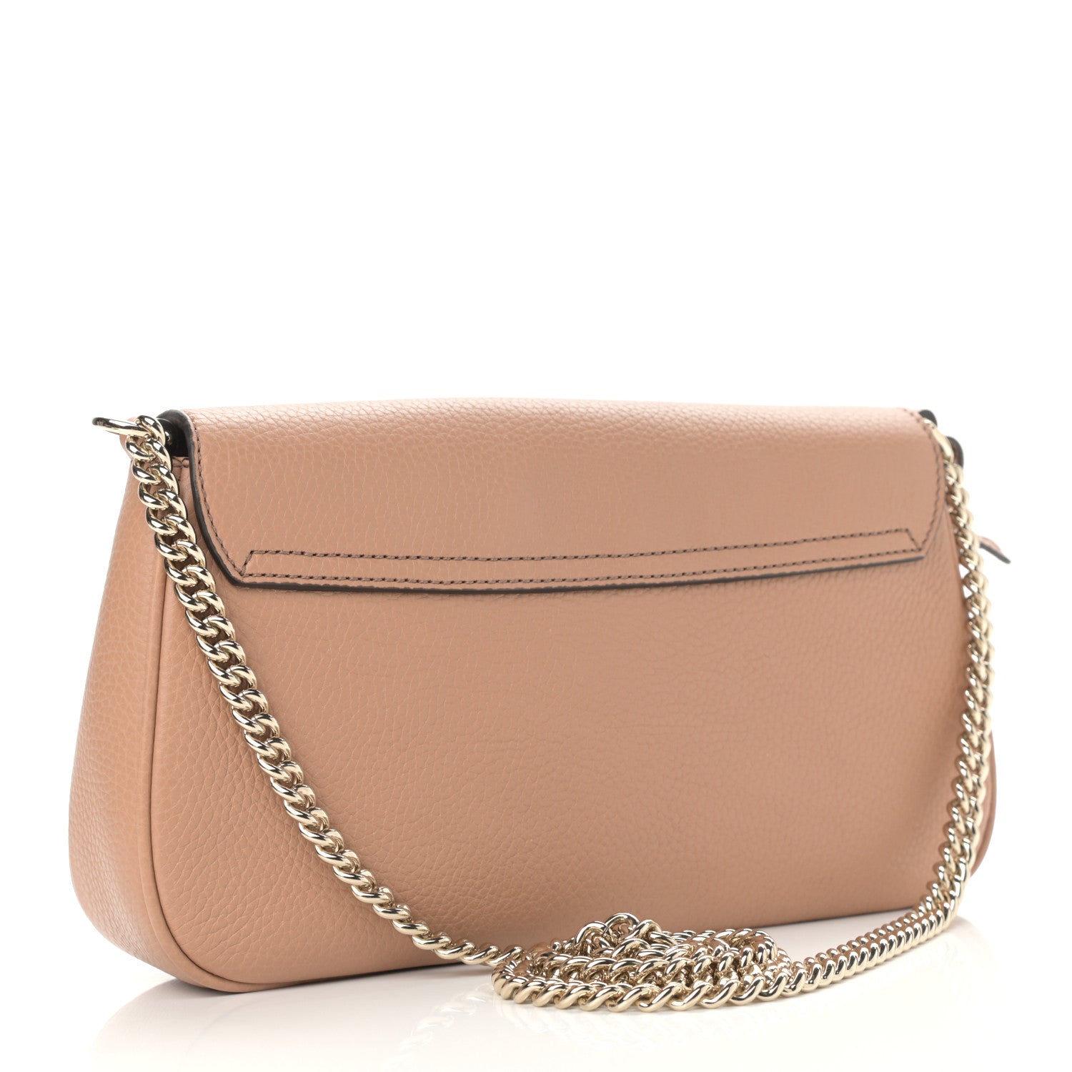 Gucci Pebbled Calfskin Medium Soho Flap Crossbody Camelia 3 of 10