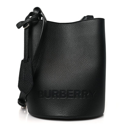 Burberry London Grainy Calfskin Small Lorne Bucket Crossbody Black 1 of 9