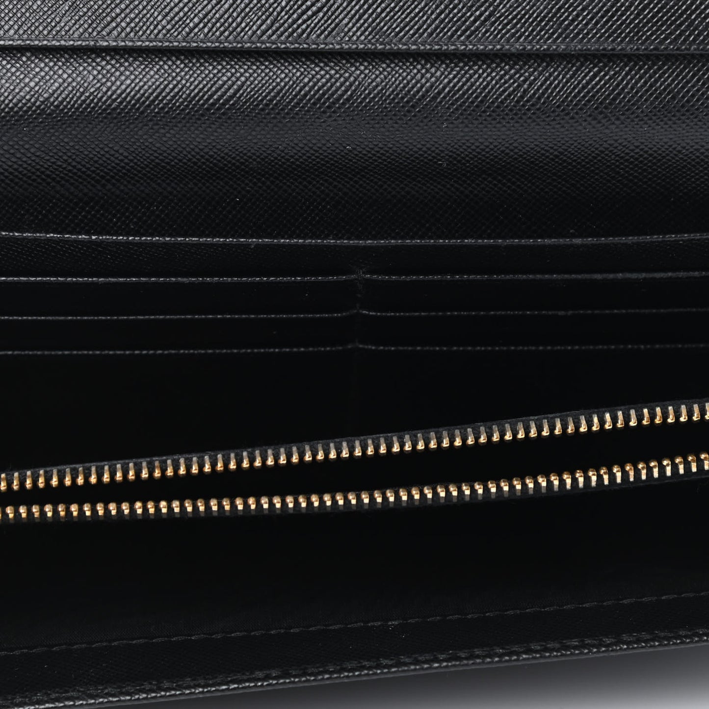 Saffiano Metal Continental Flap Wallet Black