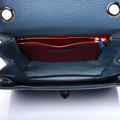 Valentino Garavani Grainy Calfskin Rockstud Flap Crossbody Bag Amadeus 8 of 13