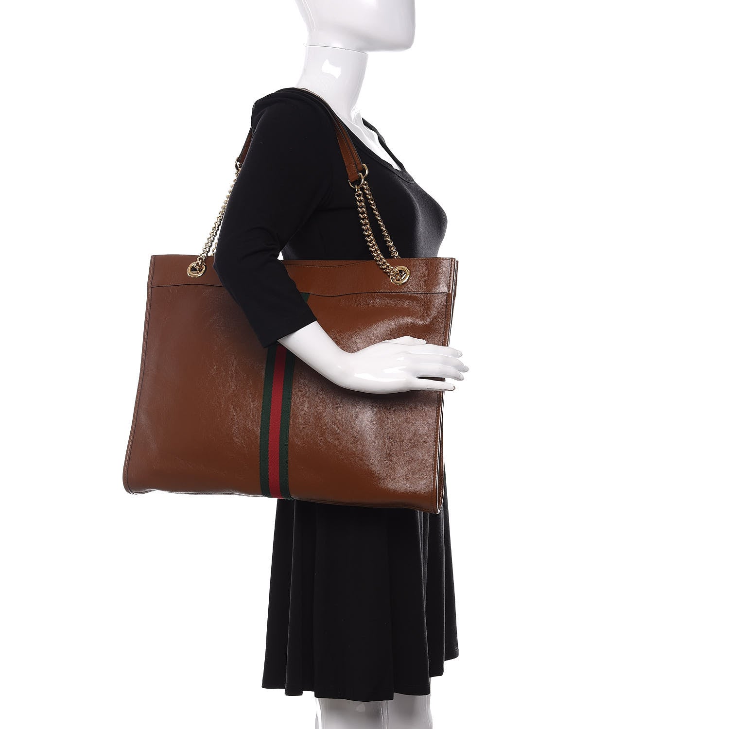 Gucci Calfskin Large Rajah Chain Tote Cuir 2 of 13