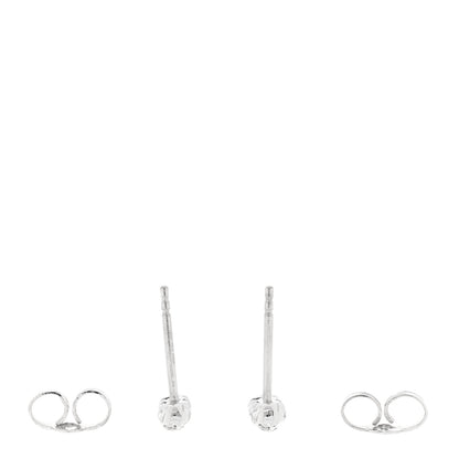 David Yurman 18K White Gold Diamond Cable Collectibles Bar Stud Earrings 3 of 4