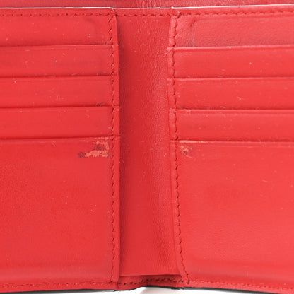 Fendi Vitello Century Monster Eyes Inlay Bi-Fold Wallet Black Giallo Rosso 10 of 14