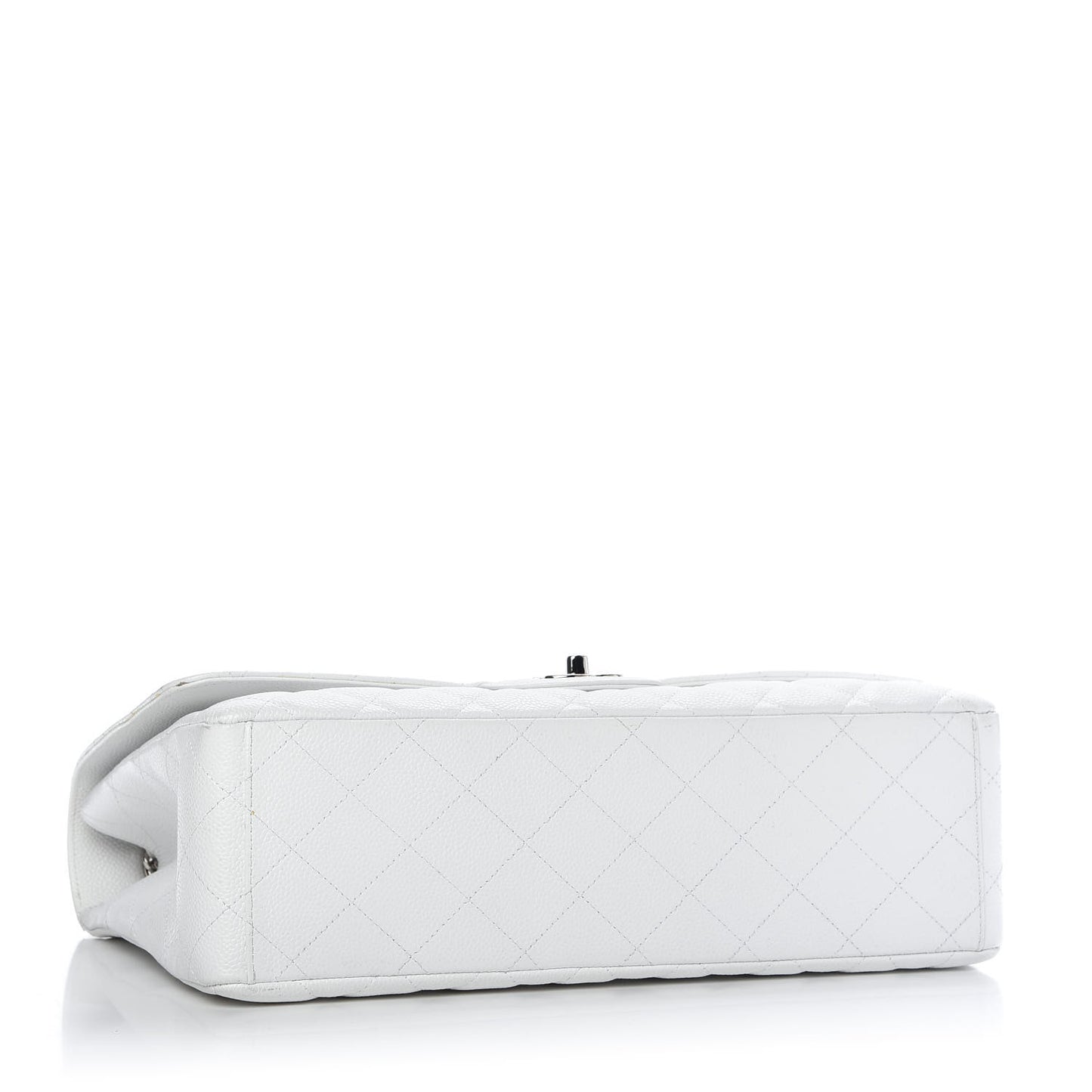 Caviar Quilted Maxi Single Flap White