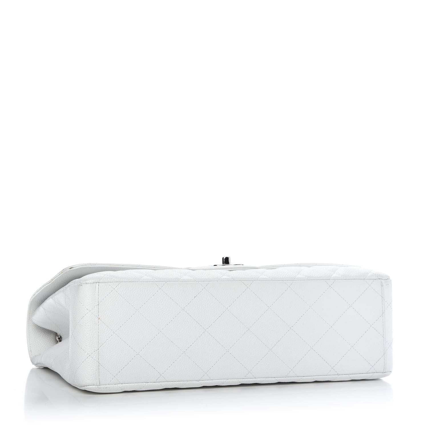 Chanel Caviar Quilted Maxi Single Flap White 4 of 9