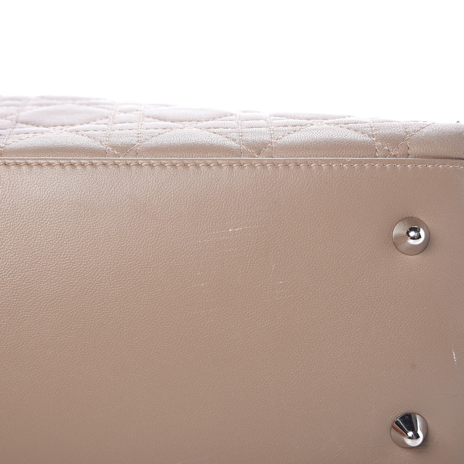Bottega Veneta CHRISTIAN DIOR Lambskin Cannage Lady Dior Shoulder Bag Beige 10 of 10