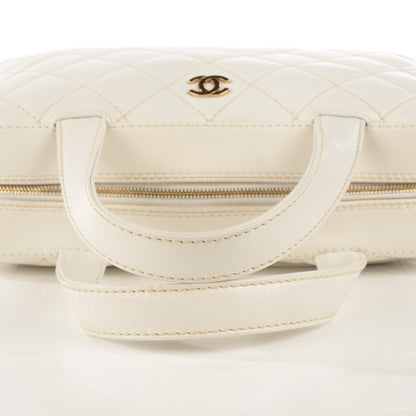 Chanel Calfskin Wild Stitch Surpique Top Handle Bag White 12 of 12