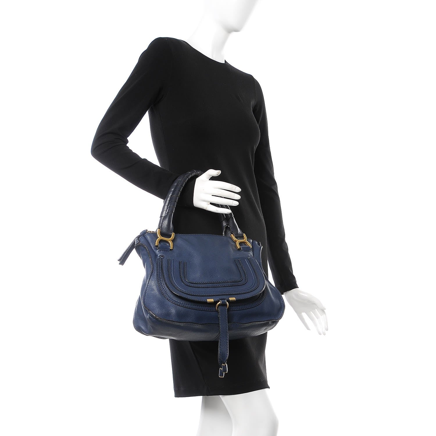 Chloe Calfskin Medium Marcie Satchel Teal 2 of 13