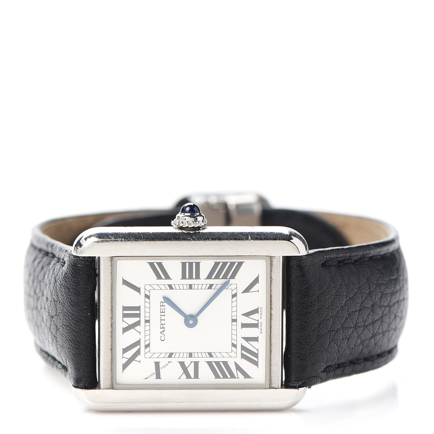 Cartier Stainless Steel Calfskin 24mm Tank Solo Quartz Watch 2 of 6