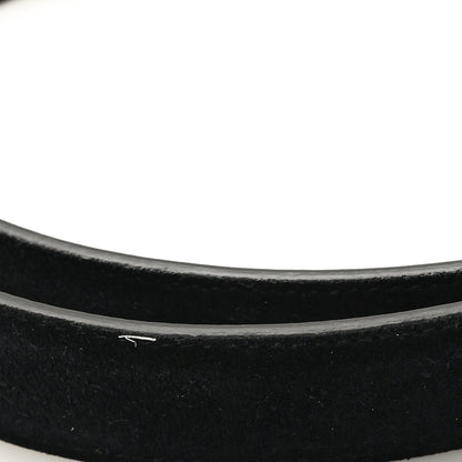 Saint Laurent Suede Calfskin Monogram Square Buckle Belt 70 28 Black 6 of 6