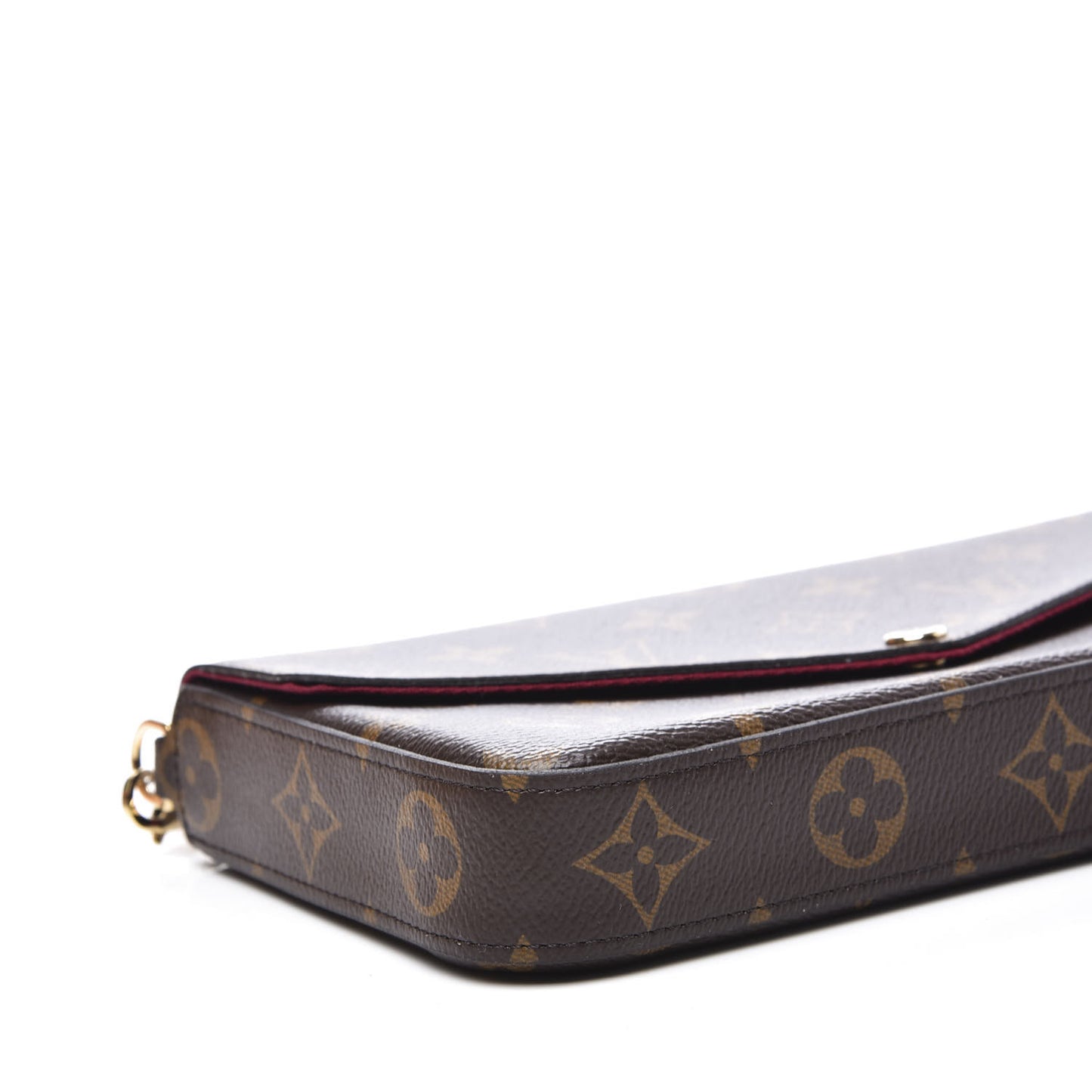 Monogram Pochette Felicie Chain Wallet Fuchsia