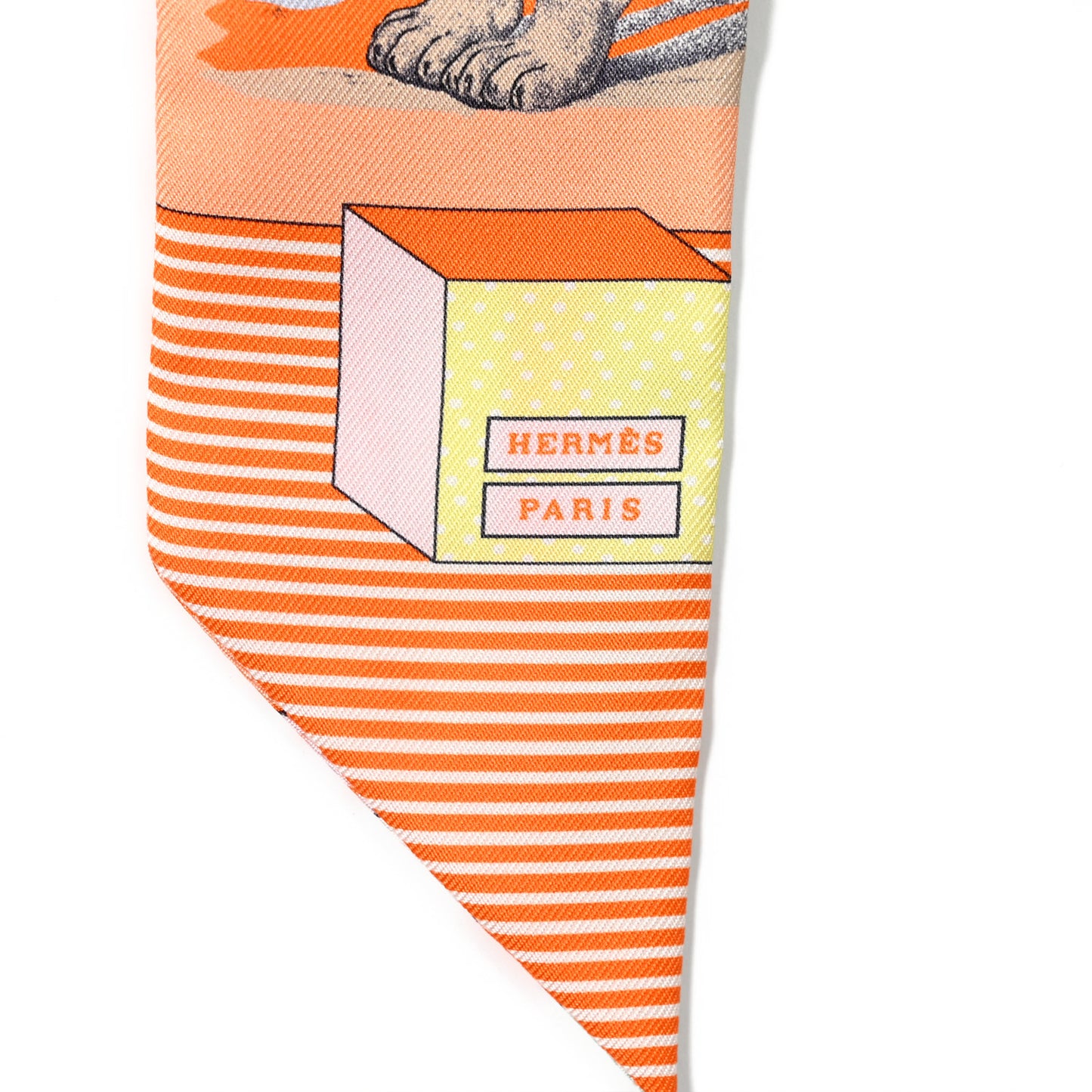Silk Twilly Grand Theatre Nouveau Abricot Orange Jaune
