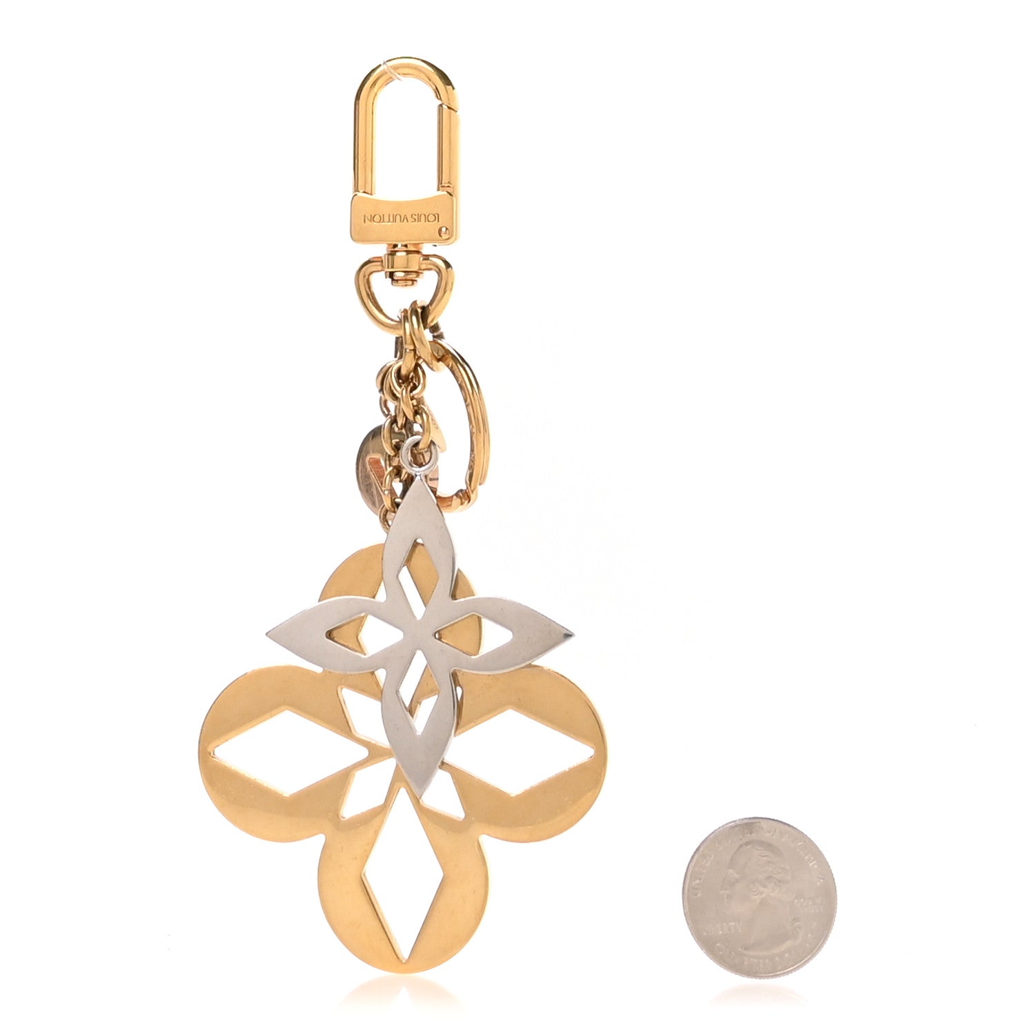 Louis Vuitton Malletage Blossom Bag Charm Key Holder 2 of 4