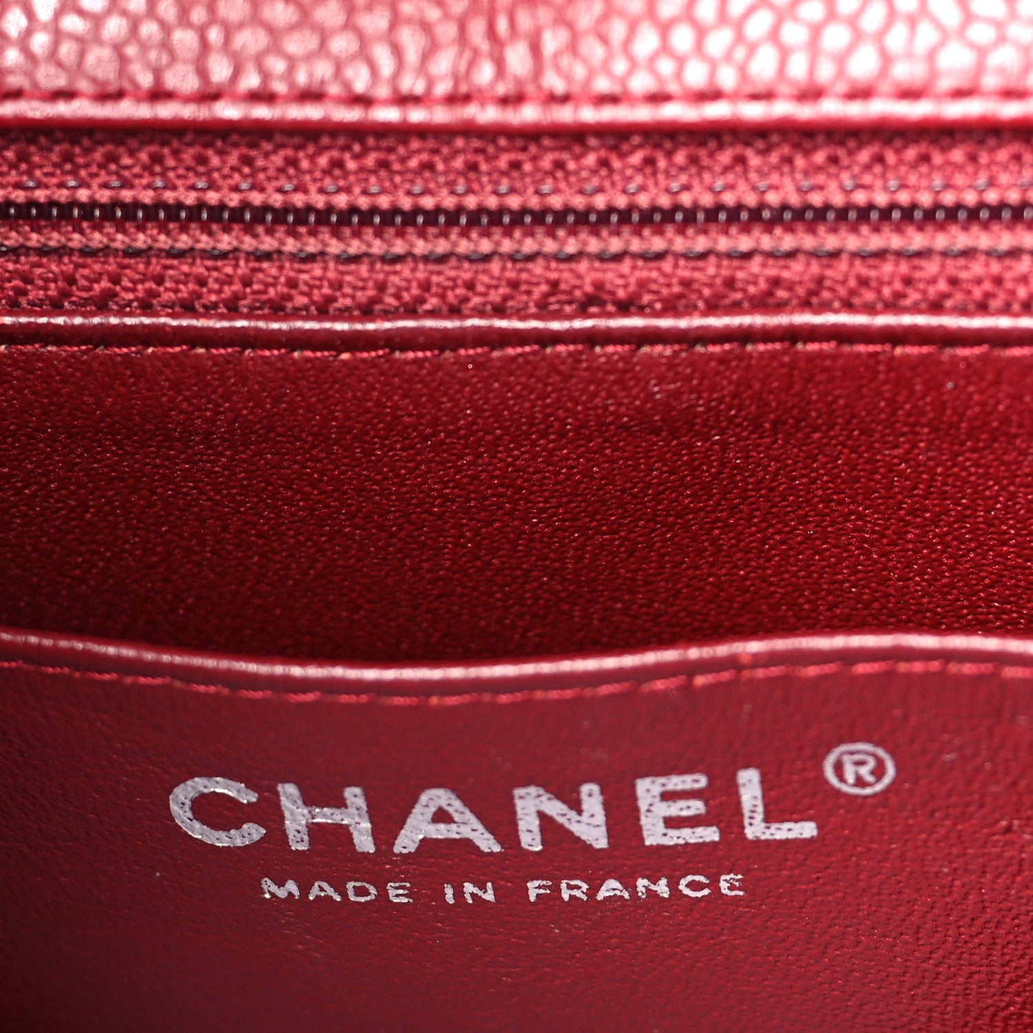 Chanel Caviar Quilted Jumbo Single Flap Dark Red 6 of 9
