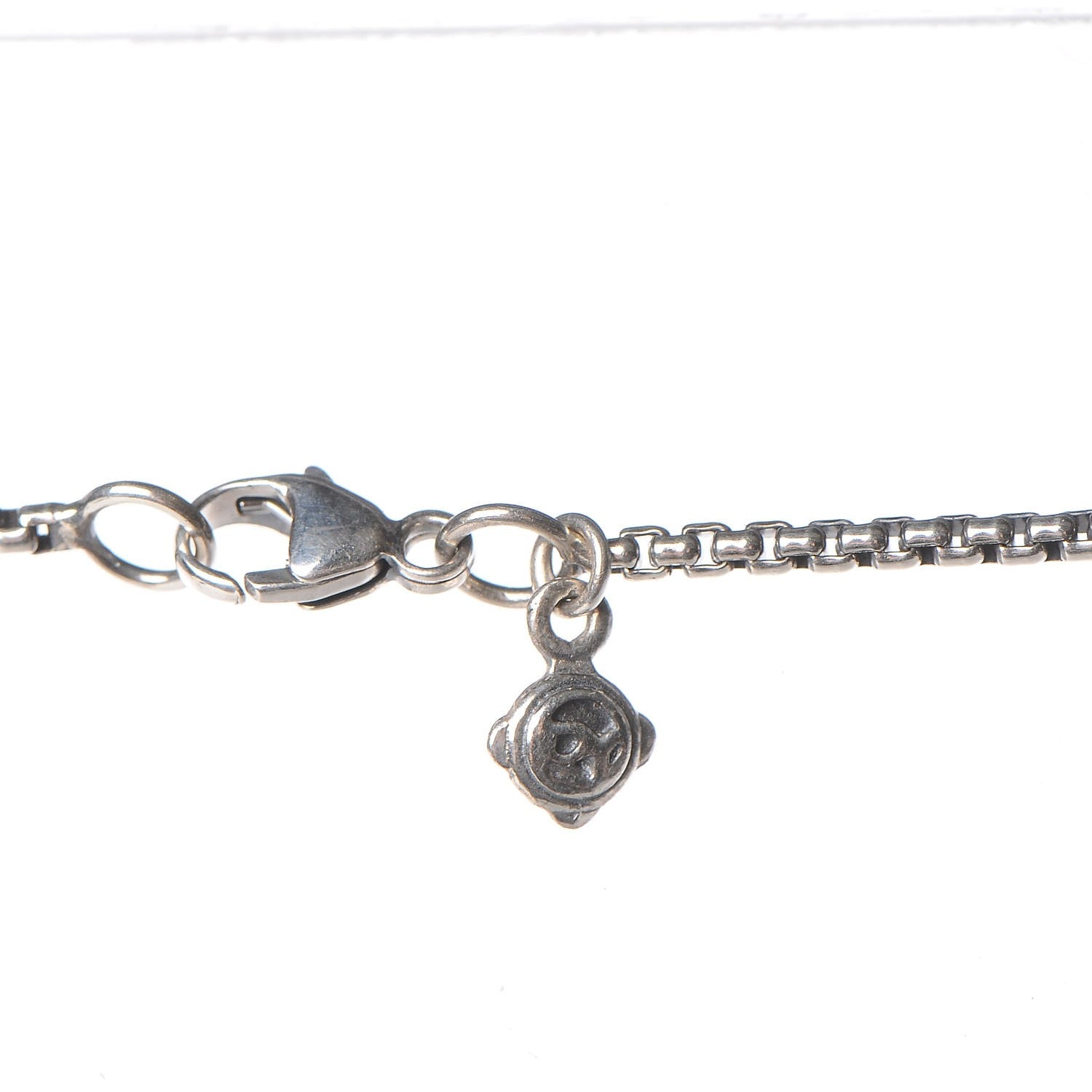 David Yurman Sterling Silver Diamond Prasiolite 14mm Albion Pendant Necklace 5 of 9
