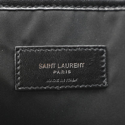 Saint Laurent Calfskin Logo Debossed Backpack Black 5 of 9