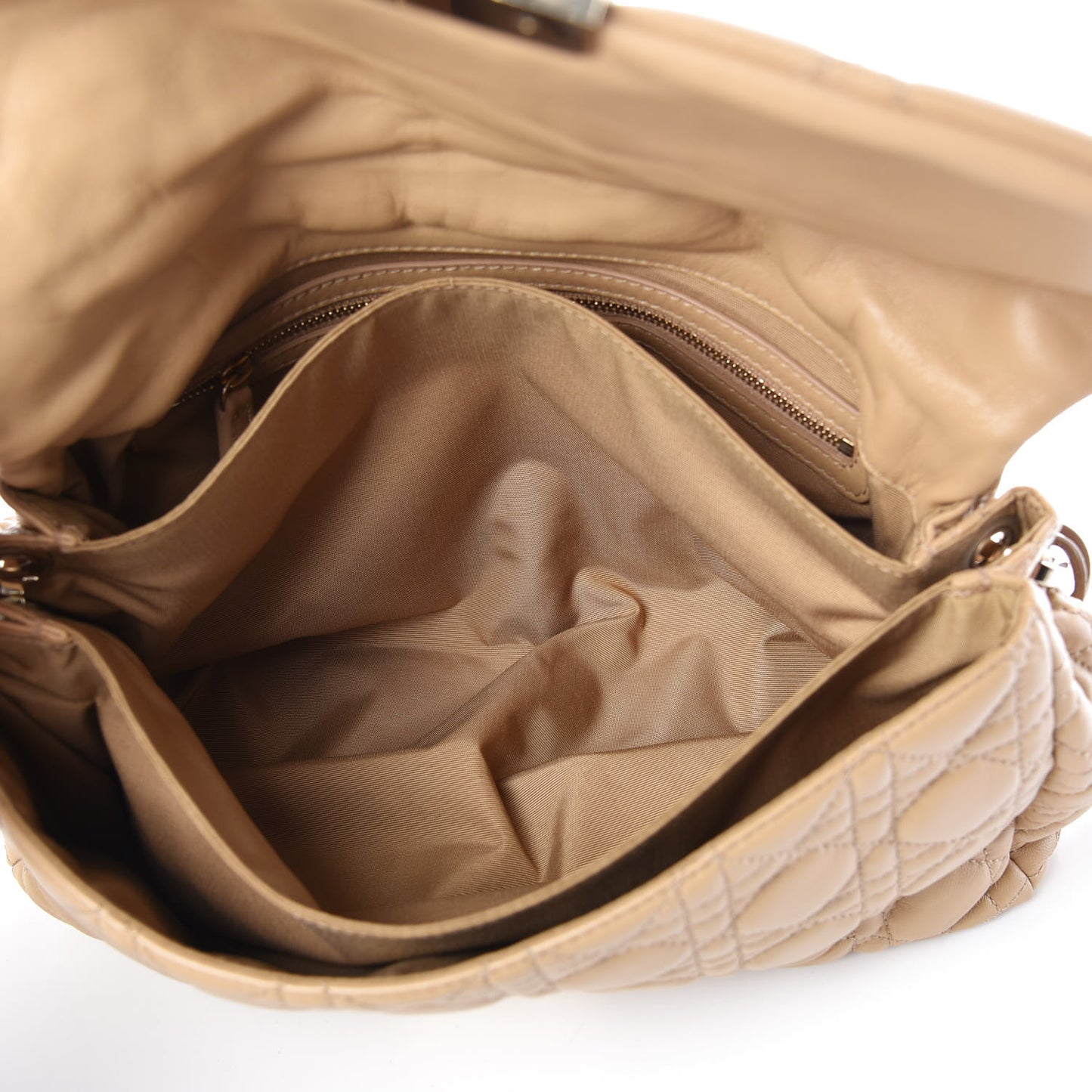 Lambskin Cannage New Lock Flap Beige