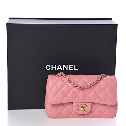 Chanel Lambskin Quilted Mini Rectangular Flap Pink 11 of 11