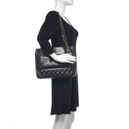 Chanel Lambskin Quilted Shoulder Bag Black 2 of 14