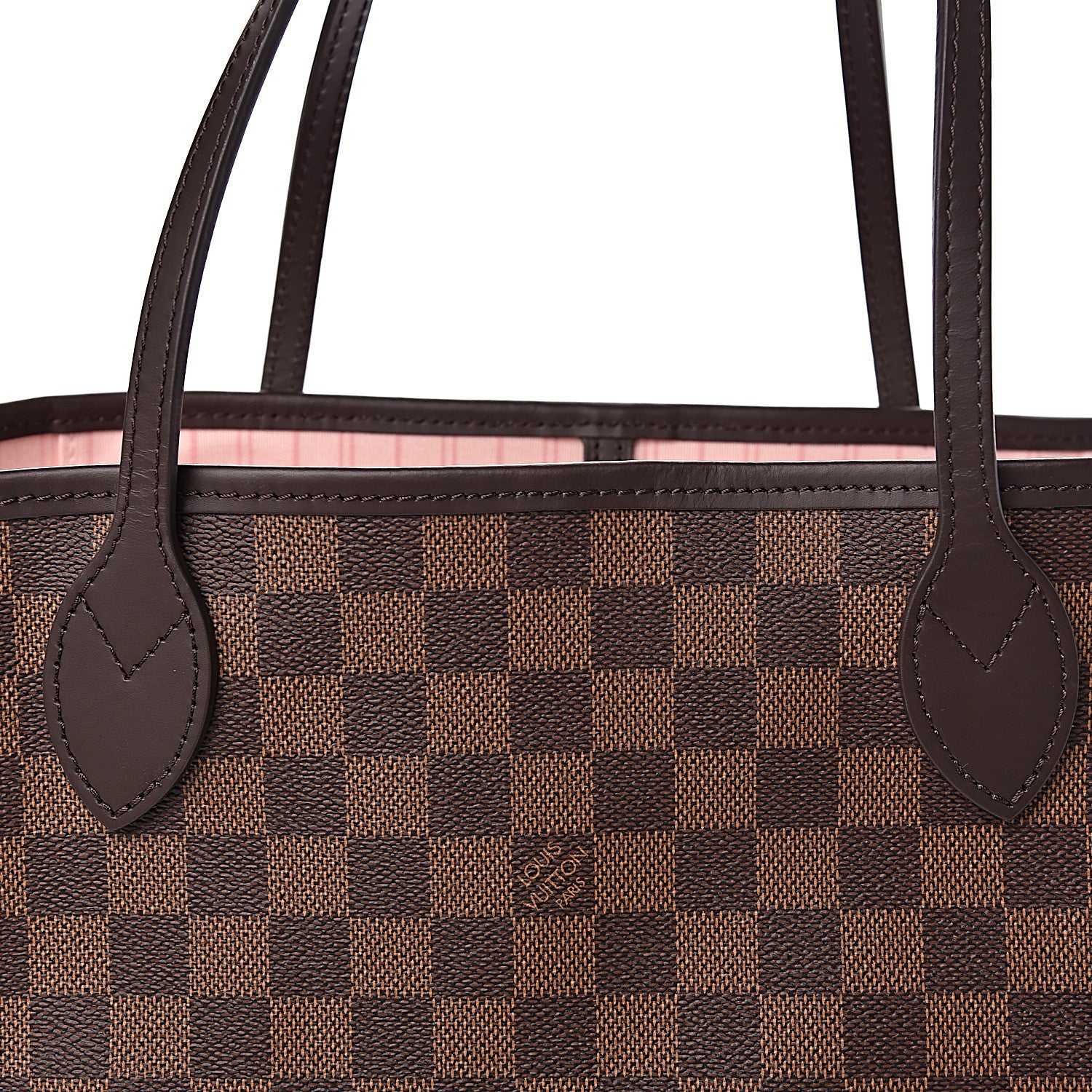 Louis Vuitton Damier Ebene Neo Neverfull MM Rose Ballerine 9 of 12
