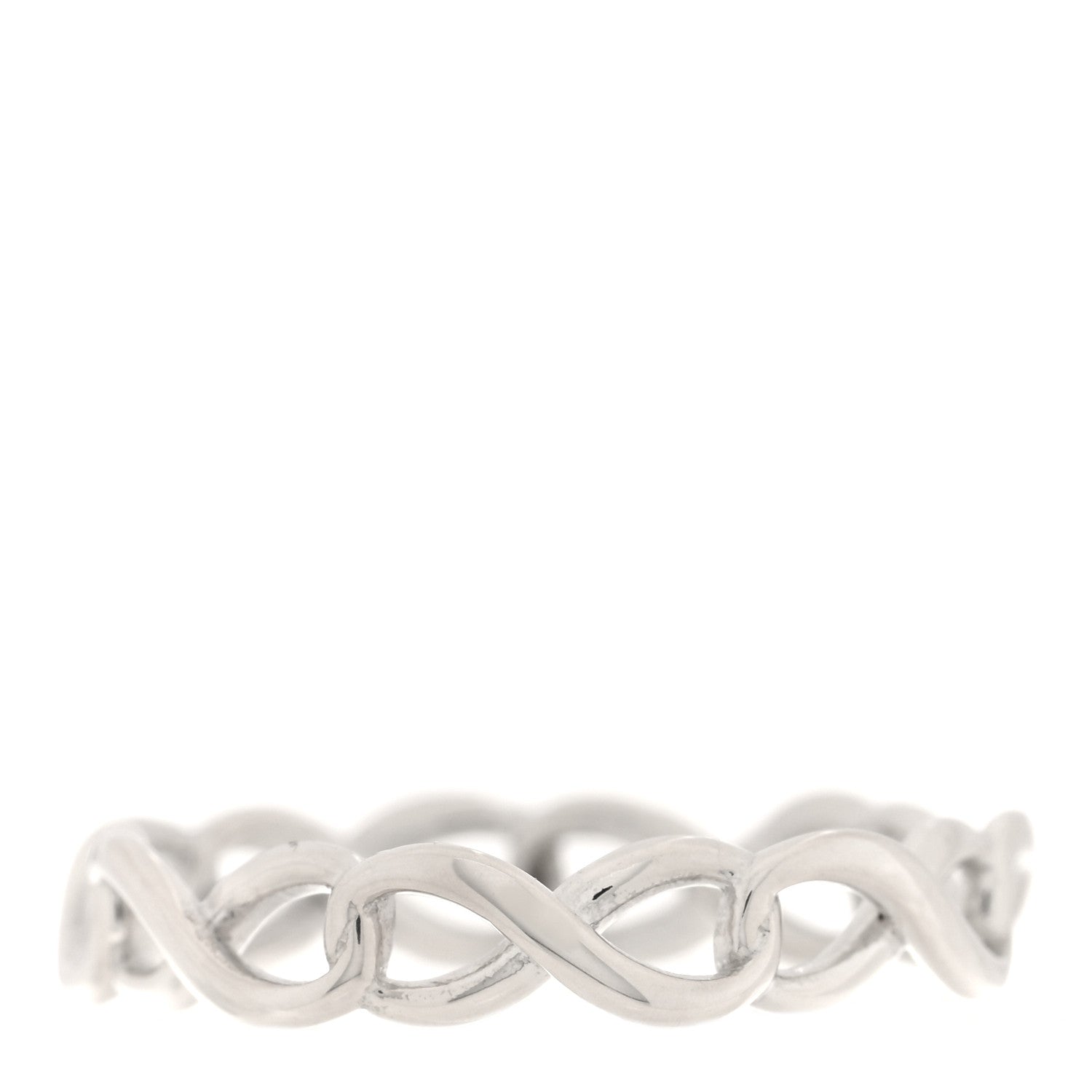 Tiffany Sterling Silver Narrow Infinity Band Ring 47 4.25 3 of 4
