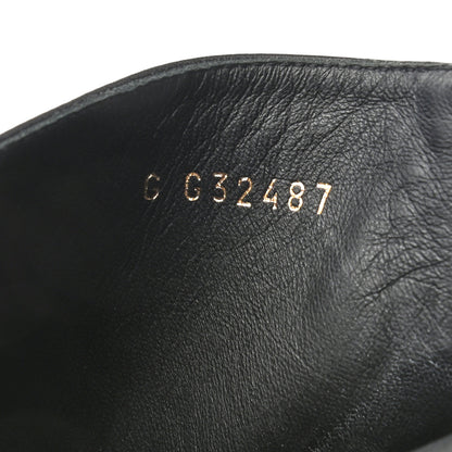 Chanel Lambskin Patent Cap Toe Pearl Camellia CC Short Boot 37.5 Black 8 of 8