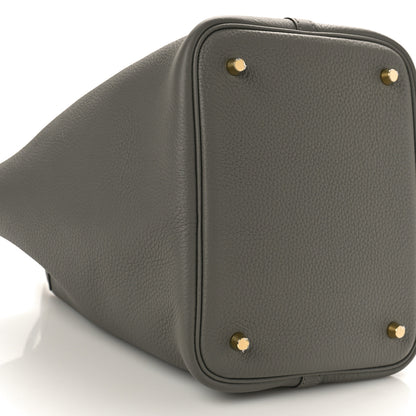 Hermes Taurillon Clemence Picotin Lock 22 MM Gris Meyer 8 of 10