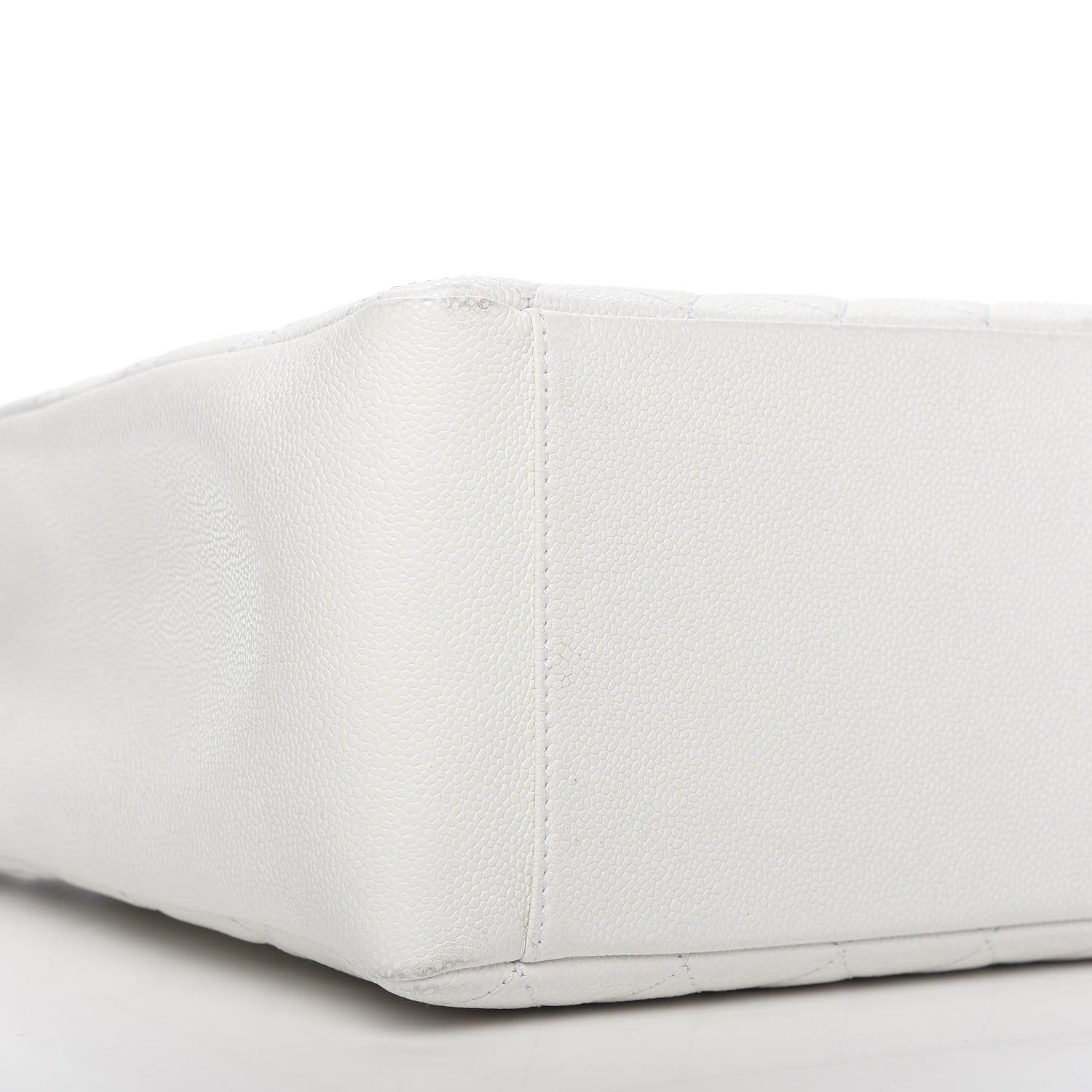 Chanel Caviar Quilted Grand Shopping Tote GST White 6 of 10