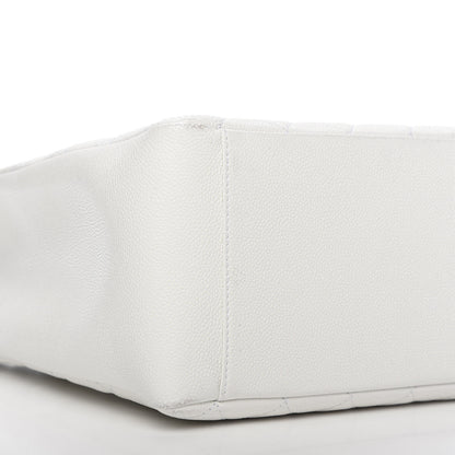 Chanel Caviar Quilted Grand Shopping Tote GST White 6 of 10