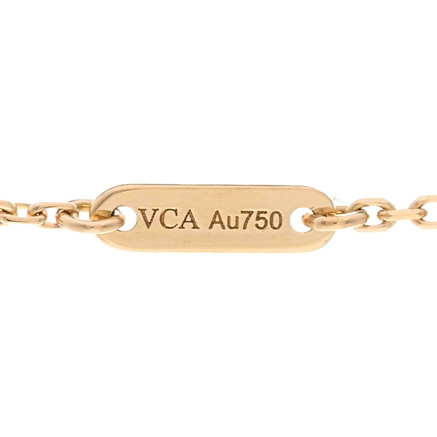 18K Yellow Gold Mother of Pearl Sweet Alhambra Pendant Necklace