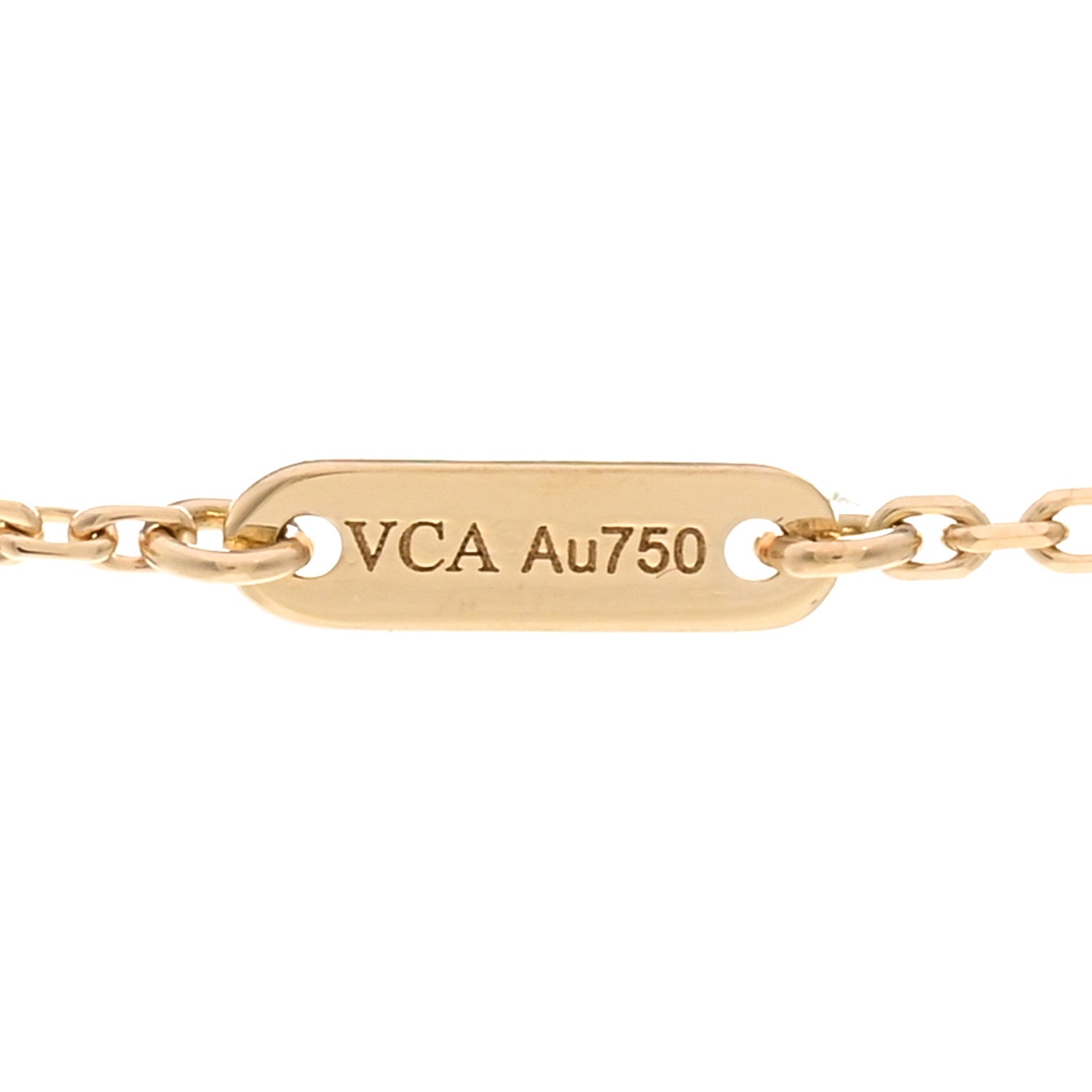 Van Cleef & Arpels 18K Yellow Gold Mother of Pearl Sweet Alhambra Pendant Necklace 4 of 6