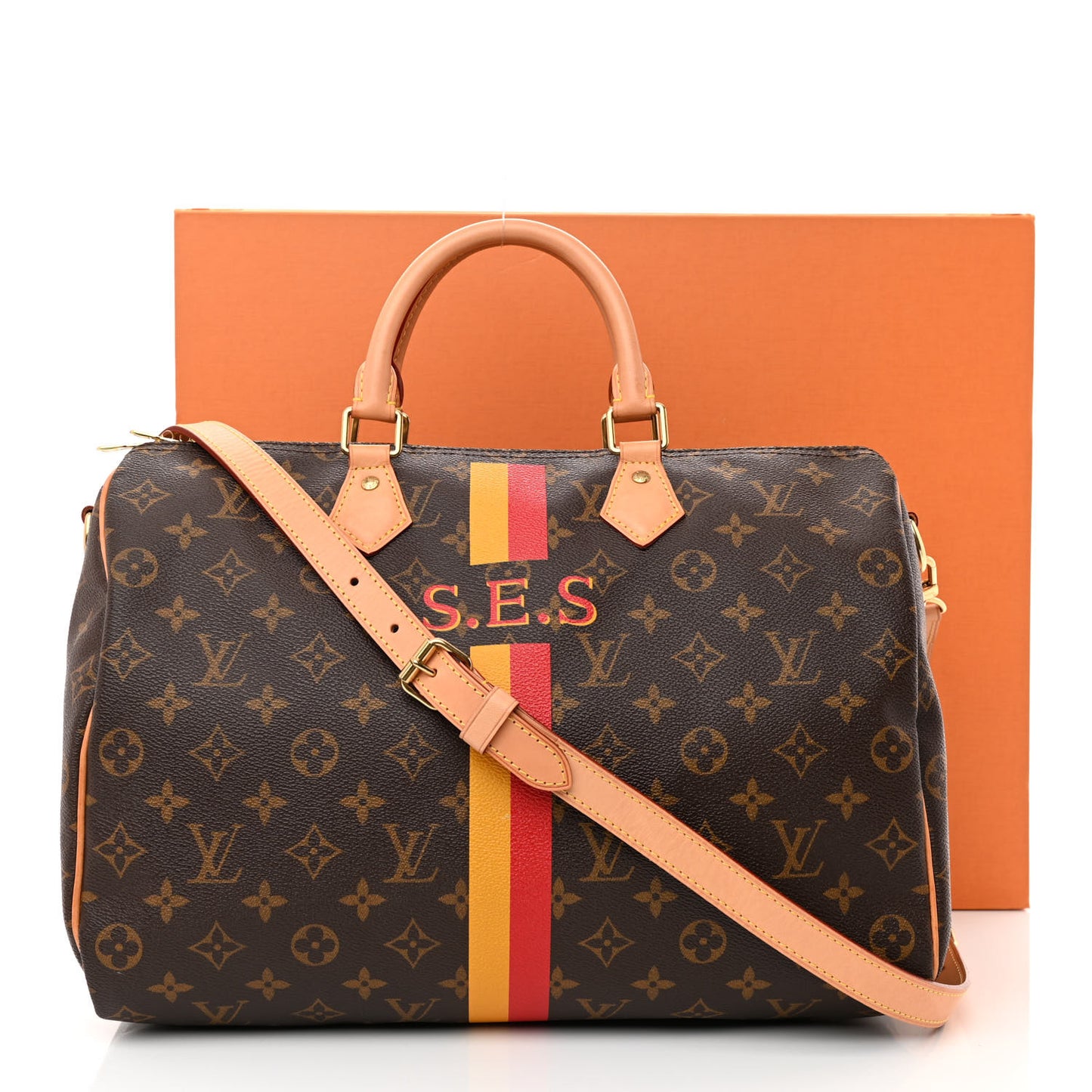 Monogram My LV Heritage Speedy Bandouliere 35 Jaune Rouge