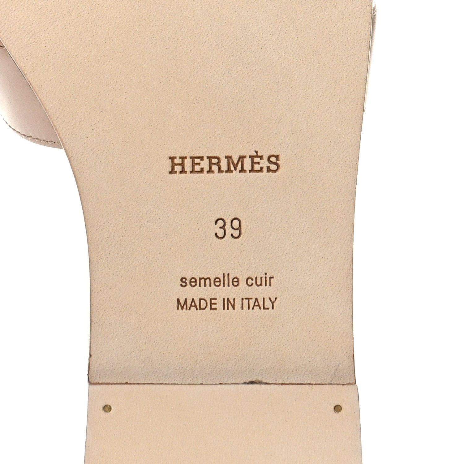 Hermes Box Calfskin Oran Sandals 39 Bois De Santal 7 of 10