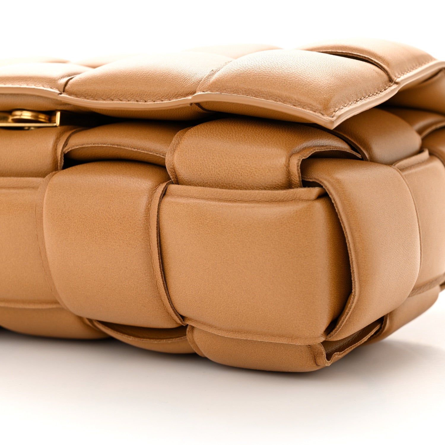 Bottega Veneta Nappa Maxi Intreccio Padded Cassette Crossbody Bag Caramel 9 of 10