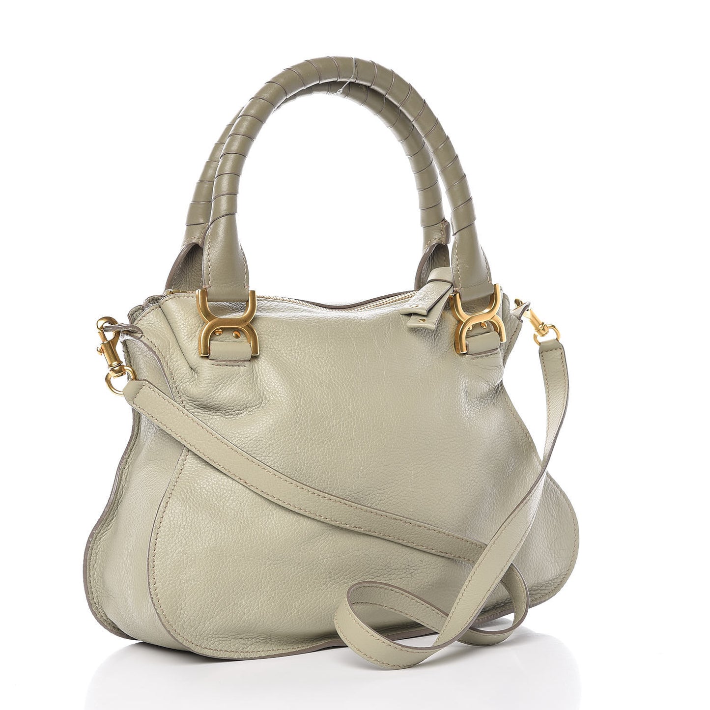 Calfskin Medium Marcie Satchel Baobab Green