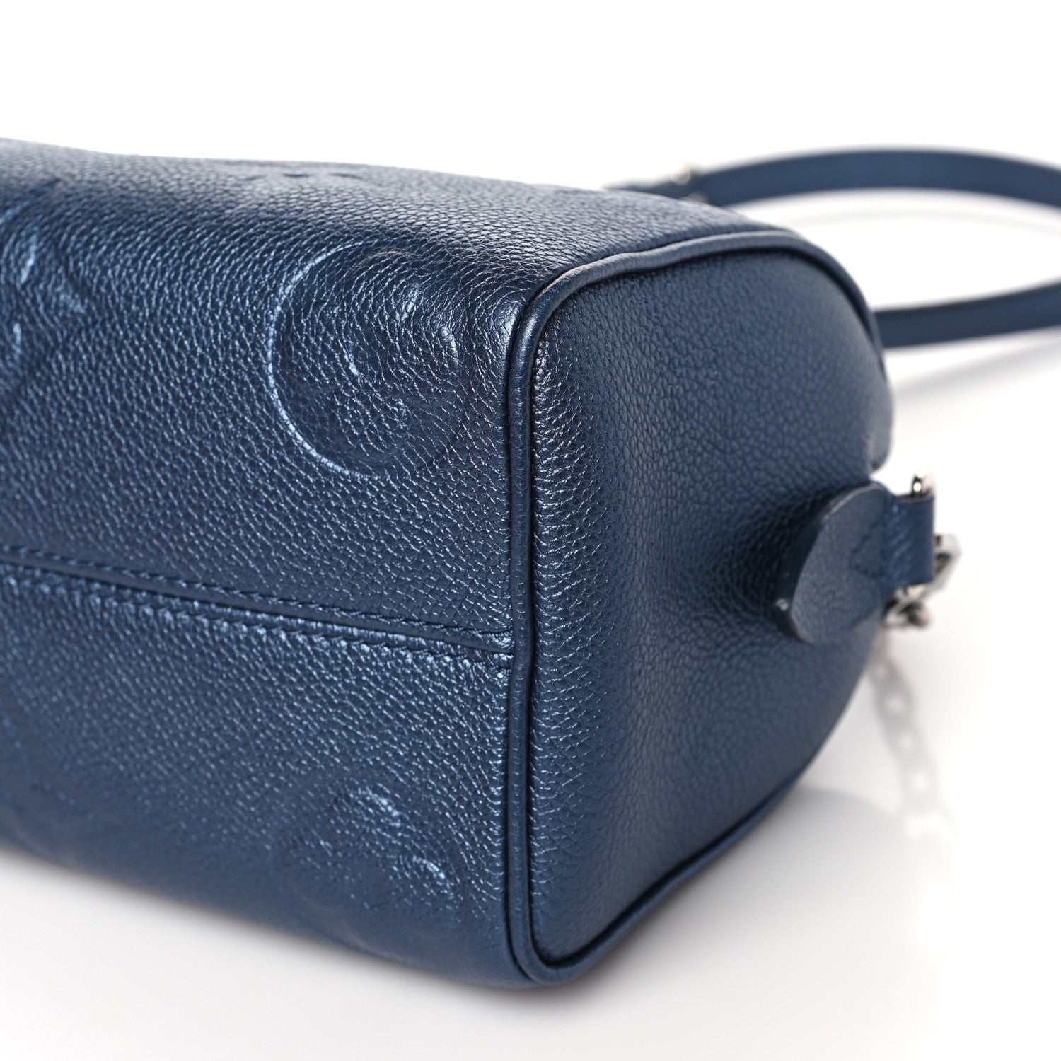 Louis Vuitton Metallic Empreinte Monogram Giant Speedy Bandouliere 20 Navy Nacre 9 of 10