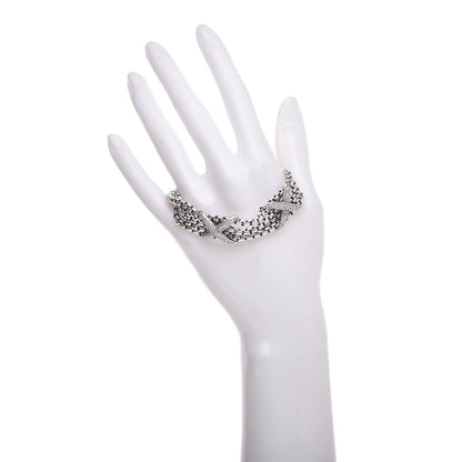 David Yurman Sterling Silver Diamond Double X Four Strand Bracelet 2 of 5