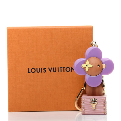 Louis Vuitton Resin Wood Vivienne Trunk Bag Charm Key Holder Pink 3 of 3