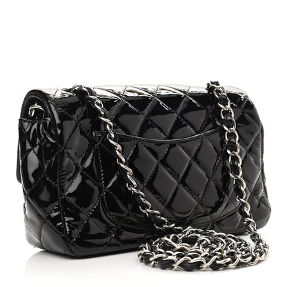 Chanel Patent Calfskin Quilted Mini Rectangular Flap Black 3 of 11